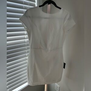 NWT Lulus fitted white mini dress with back cutouts
